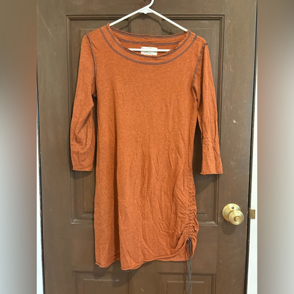 Rare Earth Wild Sky 100% organic cotton 3/4 sleeve tunic rust size M